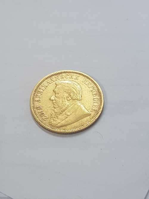 1894 ZAR GOLD HALFPOND [No damages, only a few toning spots visible]
