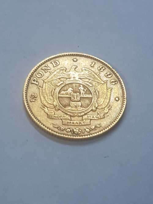 1896 ZAR GOLD HALFPOND