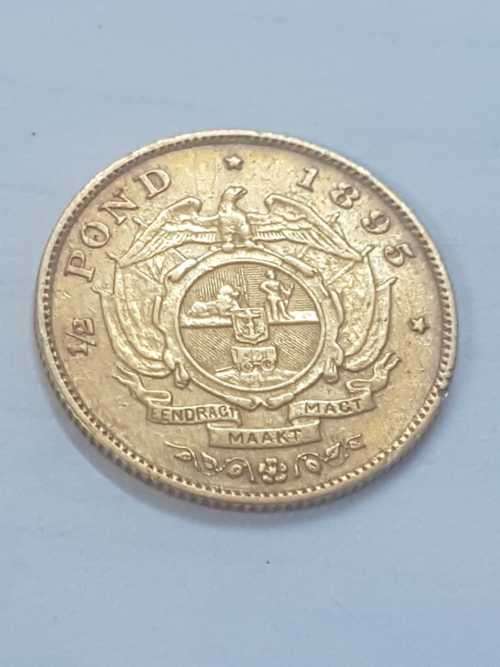 1895 ZAR GOLD HALFPOND
