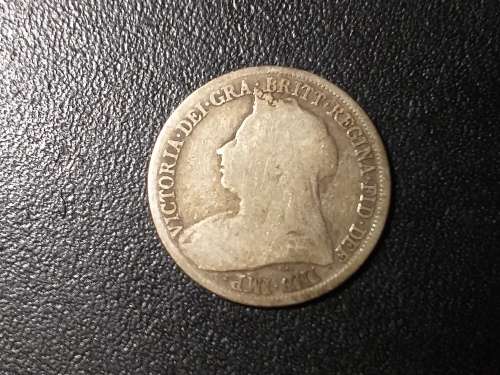 1896 BRITISH STERLING SILVER 1 Shilling - Victoria