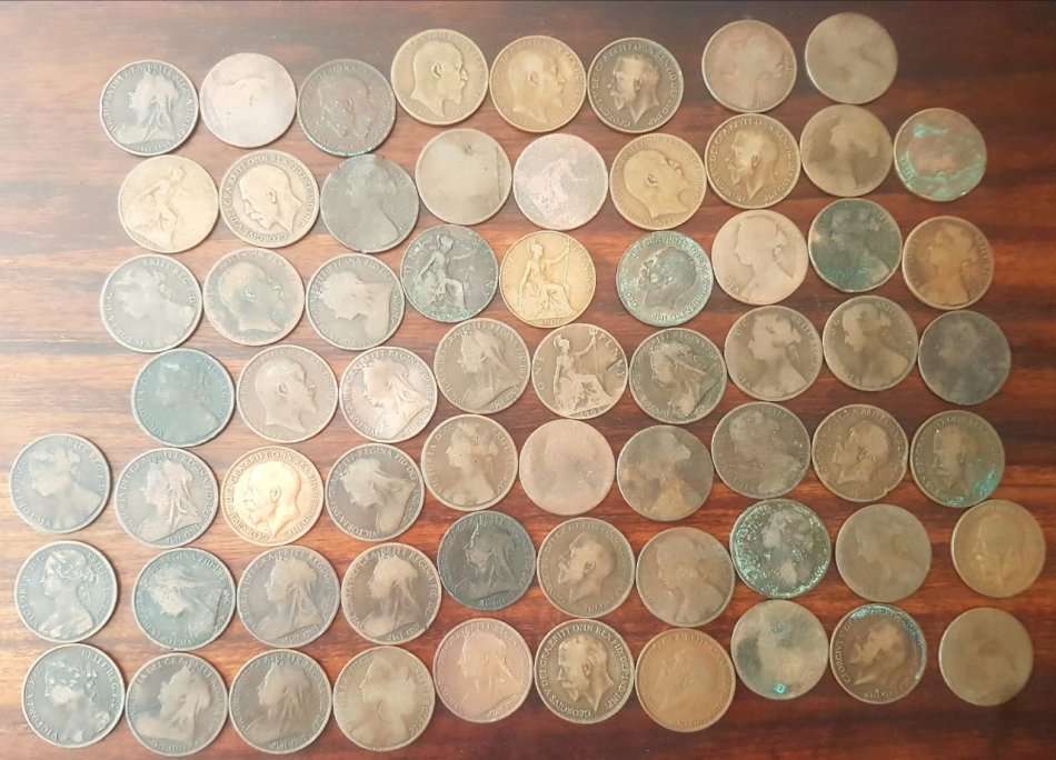 A LOT OF 65 BRITISH PENNY's FROM THE 1860's to early 1900's.