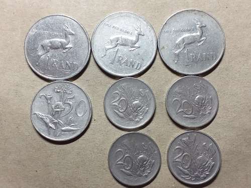 A LOT OF 8 RSA NICKEL COINS