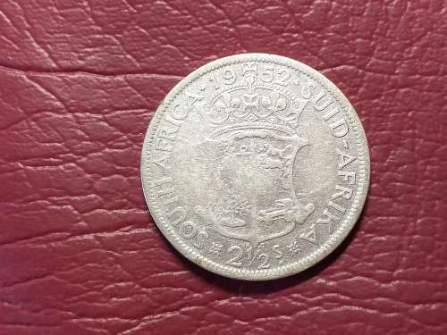 1952 SA UNION SILVER 2.5 SHILLINGS