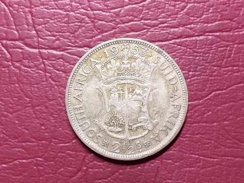 1953 SA UNION SILVER 2.5 SHILLINGS