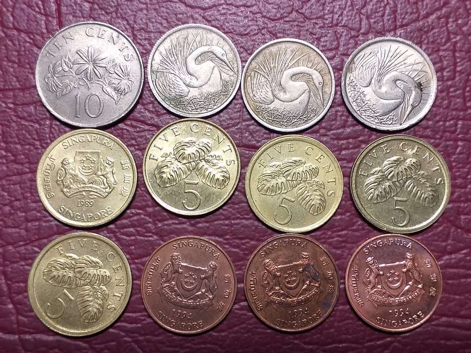 12 x SINGAPORE COINS [Bid per coin to take all]