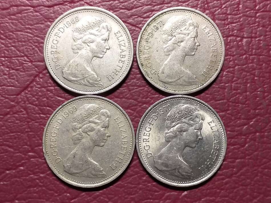 ALOT OF 4 BRITISH NEW 5 PENCE [Bid per coin to take all]