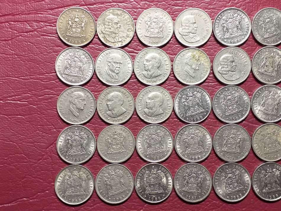 A LOT OF 50 RSA NICKEL 5 CENTS - [Bid per coin to take all]