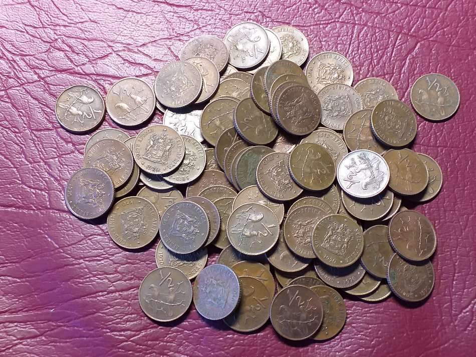 100 x 1970 RSA HALF CENT COINS - A LOT IN MINT STATE [Bid per coin to take all]