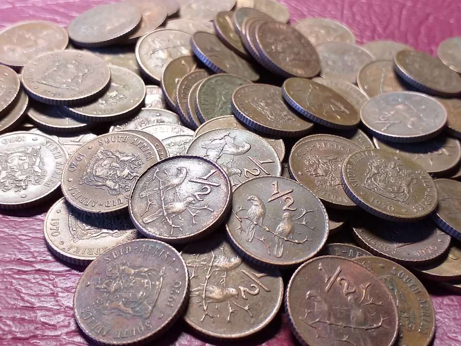 100 x 1970 RSA HALF CENT COINS - A LOT IN MINT STATE [Bid per coin to take all]