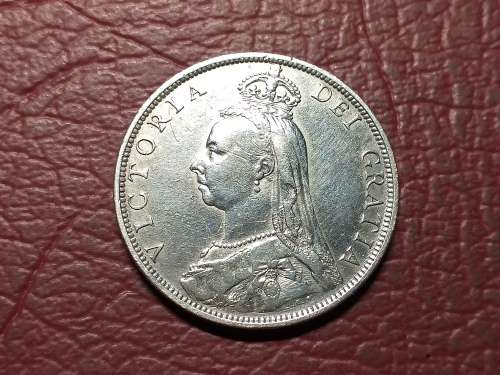 1890 BRITISH STERLING SILVER 1 Florin - Victoria [TWO SHILLINGS]