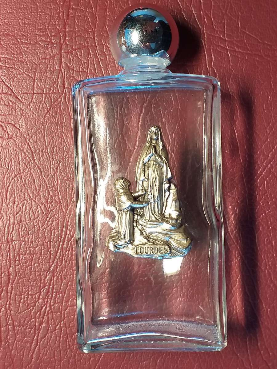 EMPTY "LOURDES" HOLY WATER BOTTEL