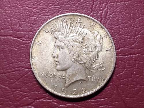 1922 USA SILVER 1 Dollar "Peace Dollar"