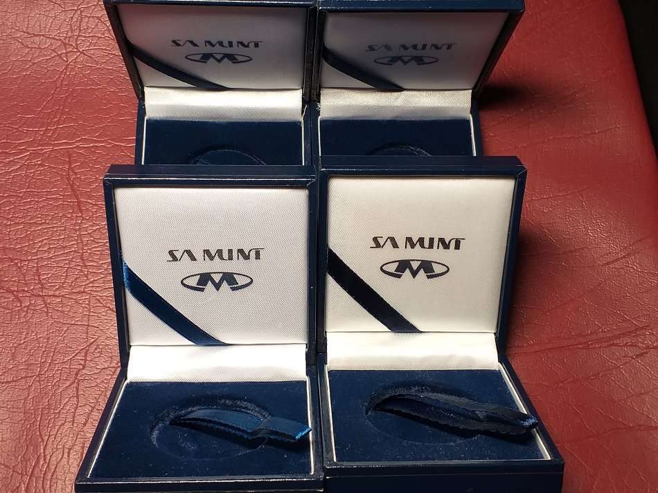 4 x EMPTY SAM COIN BOXES FOR SILVER CAPSULED R1 - [Bid per box to take all]