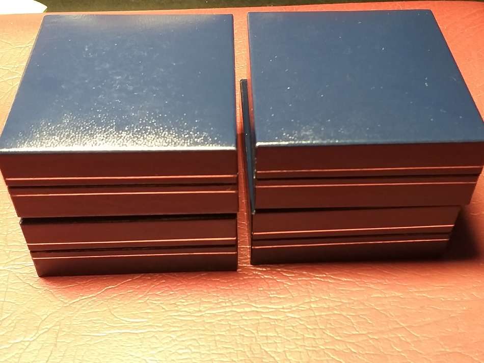 4 x EMPTY SAM COIN BOXES FOR SILVER CAPSULED R1 - [Bid per box to take all]