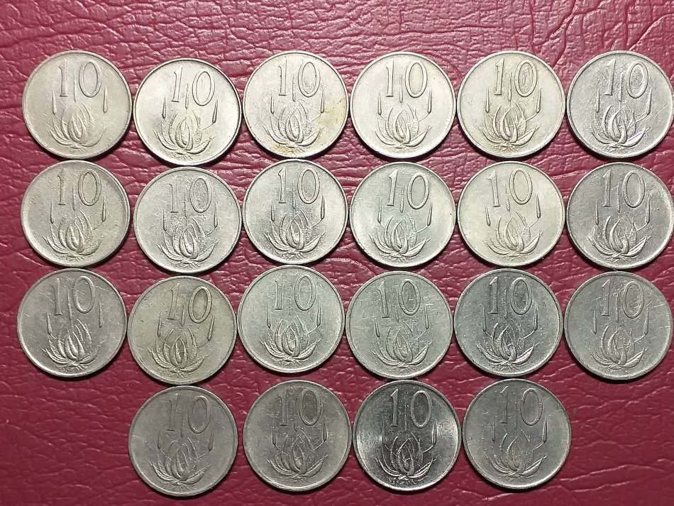 A LOT OF 22 RSA NICKEL 10 CENTS - [Bid per coin to take all]