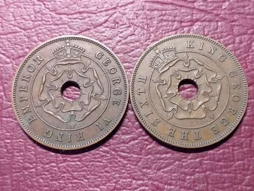 1947 AND 1951 RHODESIA ONE PENNIES - [Bid per coin to take both]