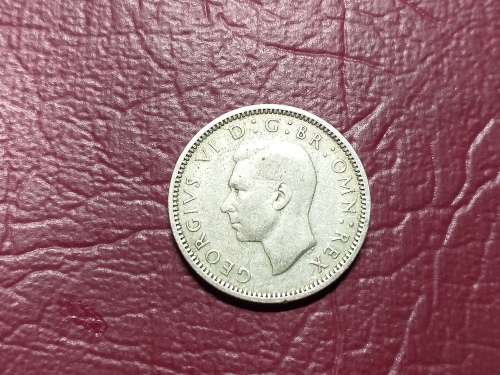 1944 BRITISH SILVER 6 Pence - George VI