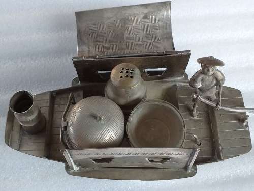 LOVELY UNIQUE SILVER PLATED ORNAMENT - [L : 14,5 cm x 7 cm x 8,5 cm]