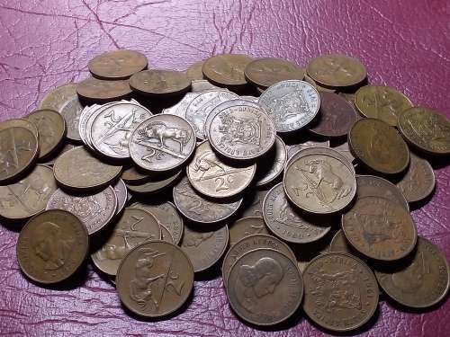 A LOT OF 100 RSA 2 CENT COINS - [Bid per coin to take all.]