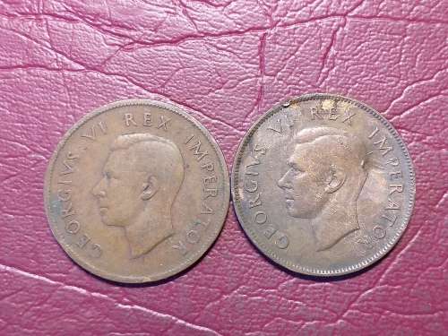 A LOT OF 2 x 1941 SA UNION PENNIES - [Bid per coin to take both.]