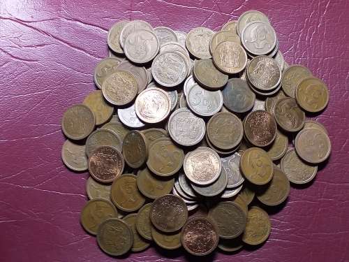 A LOT OF 150 RSA 5 CENTS - [Bid per coin to take all.]