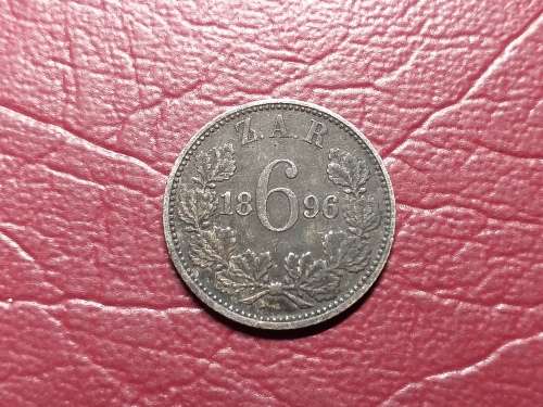 1896 ZAR STERLING SILVER SIXPENCE