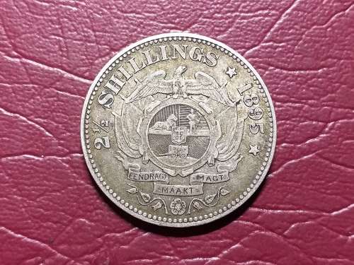 1895 ZAR STERLING SILVER 2½ Shillings
