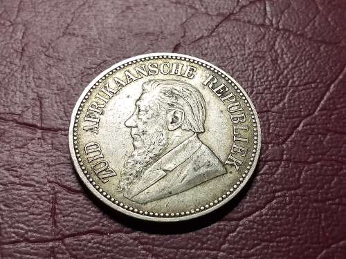 1895 ZAR STERLING SILVER 2½ Shillings