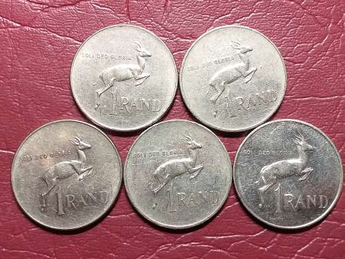 A LOT OF 5 x RSA NICKEL R1 COINS - [Different dates] - [Bid per coin to take all.]