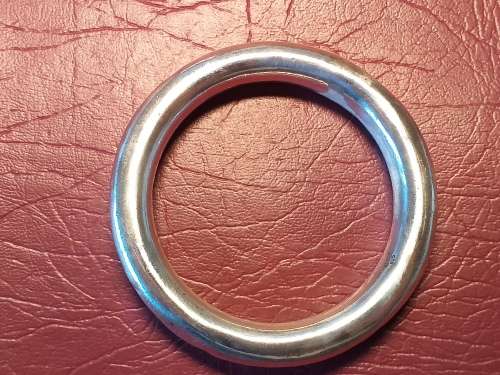 LOVELY GENUINE SOLID STERLING SILVER BANGLE - [46 g] - SEE PICTURES FOR CONDITION