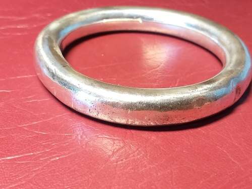 LOVELY GENUINE SOLID STERLING SILVER BANGLE - [46 g] - SEE PICTURES FOR CONDITION