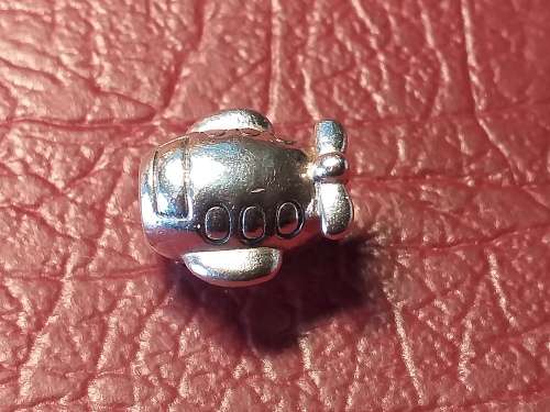 LOVELY GENUINE SOLID STERLING SILVER PANDORA CHARM IN EXCELLENT CONDITION - PLANE [4,7 g]
