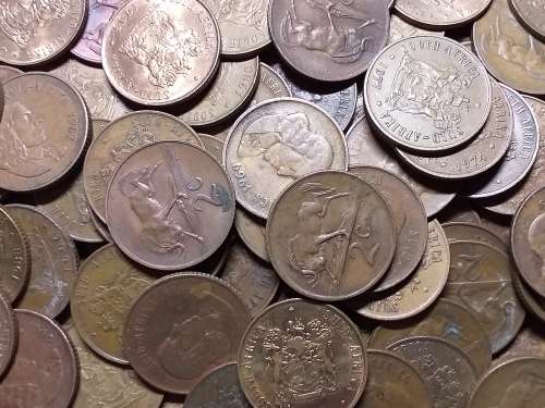 A LOT OF 100 RSA BRONZE 2 CENTS - [Bid per coin to take all.]