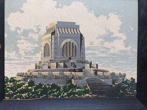 Voortrekker Monument Painting Oil on Board by A. Strydom - [SHIPPING FOR THIS ITEM R220]
