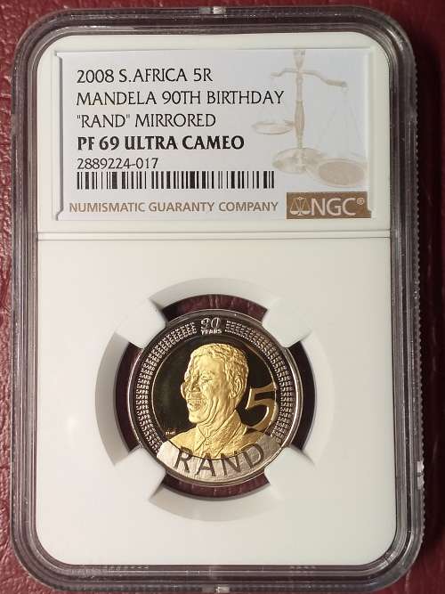PF 69 ULTRA CAMEO 2008 RSA R5 - MIRRORED - NGC GRADED