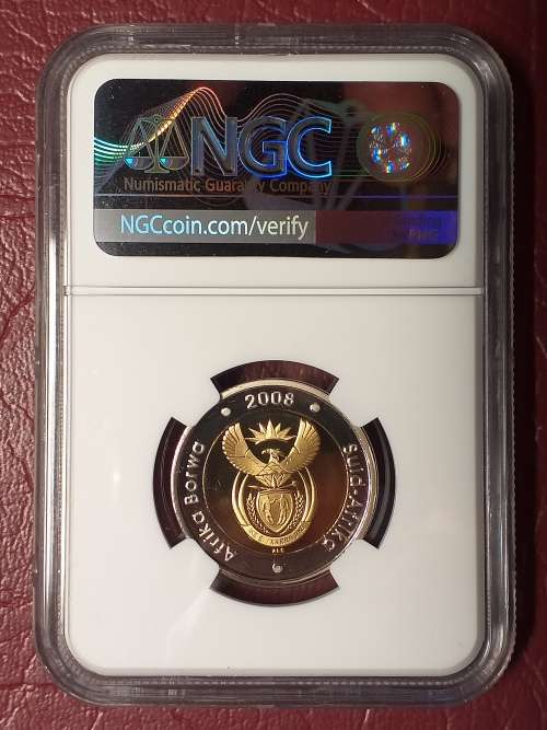 PF 69 ULTRA CAMEO 2008 RSA R5 - MIRRORED - NGC GRADED