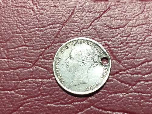 1880 BRITISH STERLING SILVER 3 PENCE