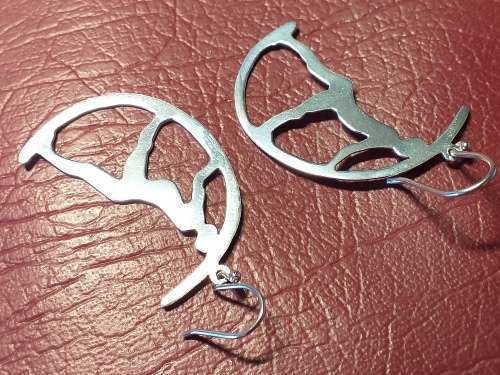 LOVELY GENUINE SOLID SILVER EARRINGS IN VERY GOOD CONDITION - [4,4 g]