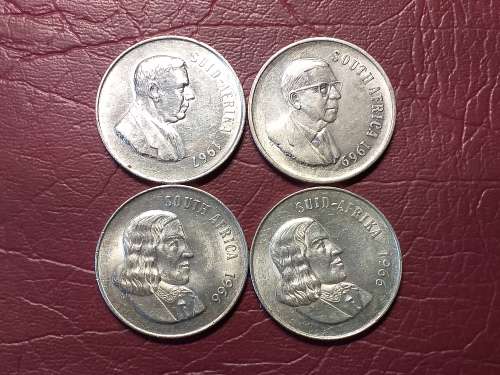 4 x RSA SILVER RANDS - [Bid per coin to take all.]
