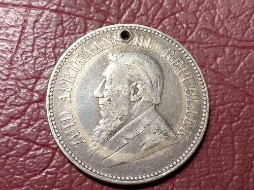 1896 ZAR STERLING SILVER 2.5 SHILLINGS
