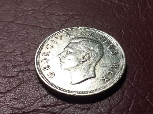 1949 SA UNION SILVER 5 SHILLINGS