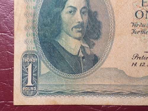 1956 SA RESERVE BANK ONE POUND NOTE - M.H. DE KOCK