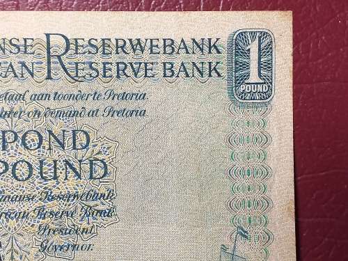 1956 SA RESERVE BANK ONE POUND NOTE - M.H. DE KOCK