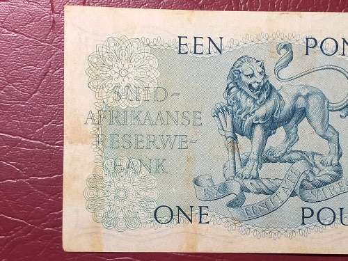 1956 SA RESERVE BANK ONE POUND NOTE - M.H. DE KOCK