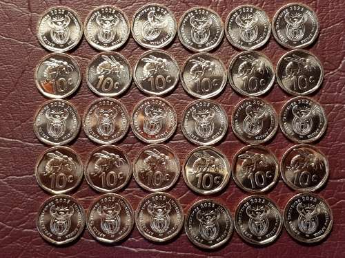 A LOT OF 30 x 2023 10 CENTS - BRILLIANT MINT STATE - [Bid per coin to take all.]