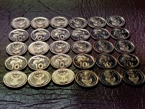 A LOT OF 30 x 2023 10 CENTS - BRILLIANT MINT STATE - [Bid per coin to take all.]