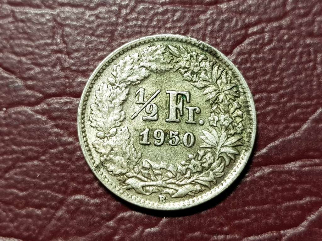 1950 SWITZERLAND SILVER ½ Franc - [2,5g  .835]