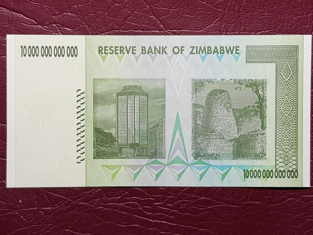 2008 ZIMBABWE TEN TRILLION DOLLARS BANK NOTES - AA SERIES IN MINT STATE