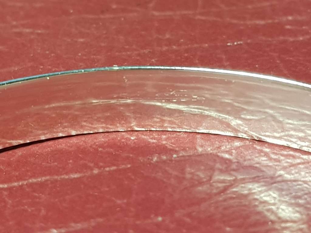 LOVELY HEAVY GENUINE SOLID STERLING SILVER BANGLE IN VERY GOOD CONDITION - [20,6 g]