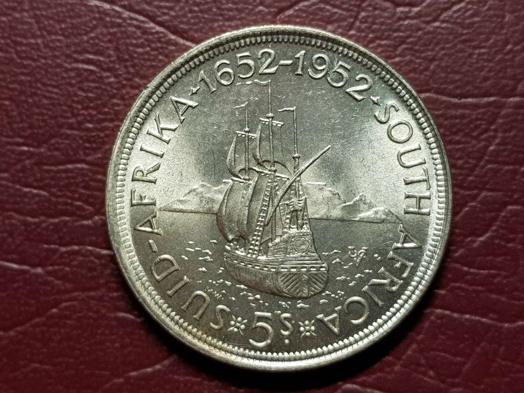 1952 SA Union Silver 5 Shilings